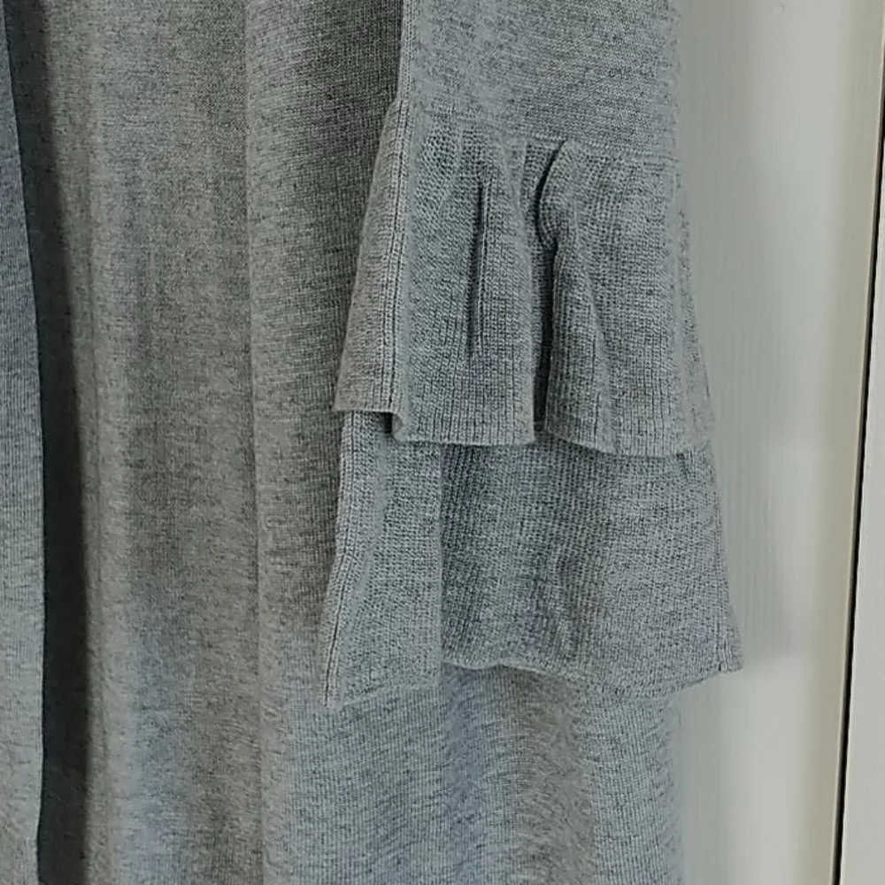 Metric, Heather Grey Cardigan w Bell Sleeves, Sz L - Picture 10 of 12